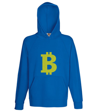 Bitcoinowy minimalizm - Bluza z nadrukiem - Kryptowaluty - bitcoin - Męska z kapturem