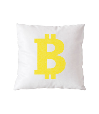 Bitcoinowy minimalizm - Poduszka z nadrukiem - Kryptowaluty - bitcoin - Gadżety