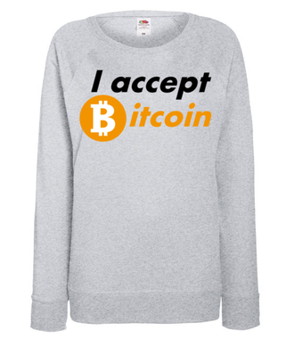 Jasna deklaracja - Bluza z nadrukiem - Kryptowaluty - bitcoin - Damska
