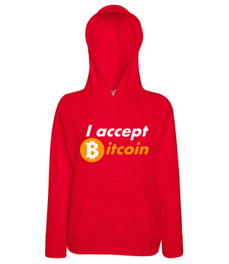 Jasna deklaracja - Bluza z nadrukiem - Kryptowaluty - bitcoin - Damska z kapturem