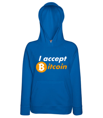 Jasna deklaracja - Bluza z nadrukiem - Kryptowaluty - bitcoin - Damska z kapturem