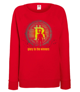 Tylko dla zwycięzców - Bluza z nadrukiem - Bitcoin - Kryptowaluty - Damska