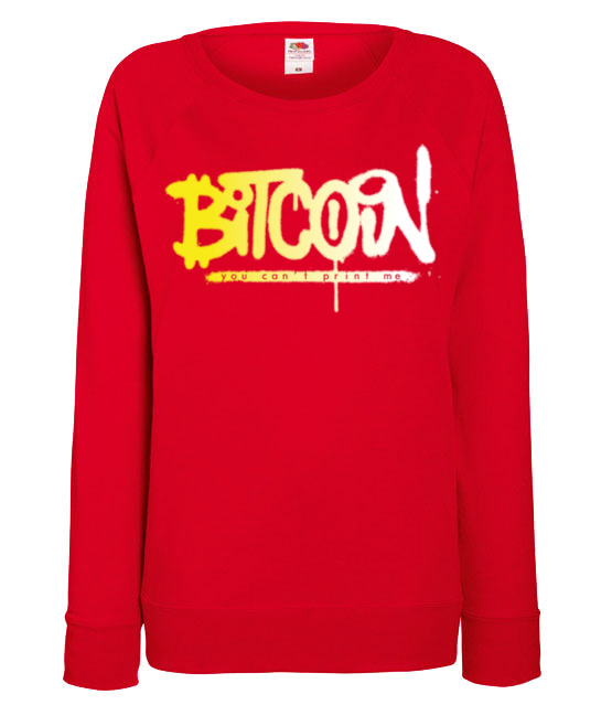 Z lekkim niedomowieniem bluza z nadrukiem kryptowaluty bitcoin kobieta jipi pl 1884 116