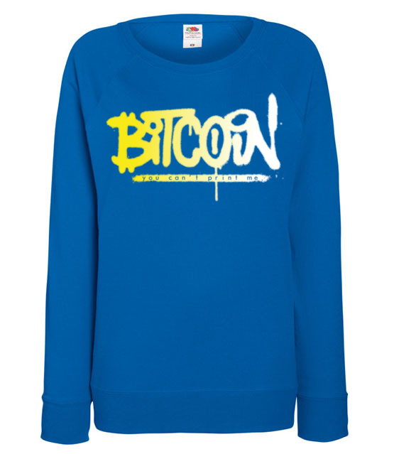 Z lekkim niedomowieniem bluza z nadrukiem kryptowaluty bitcoin kobieta jipi pl 1884 117
