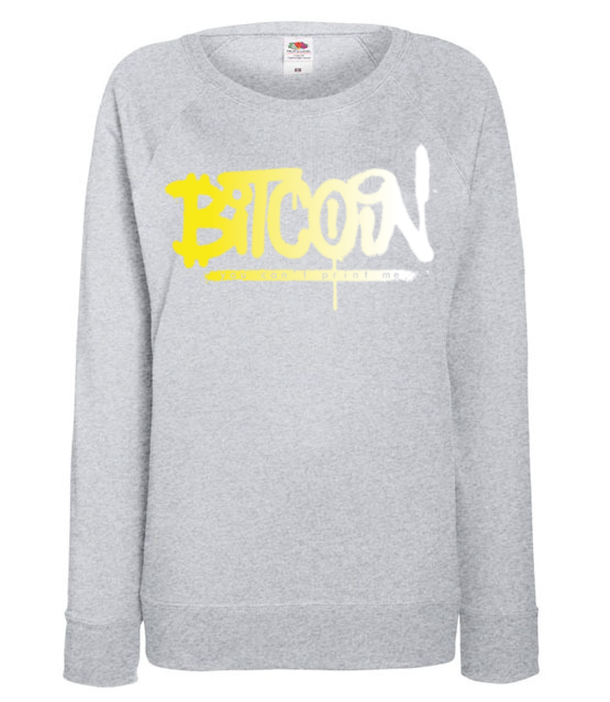 Z lekkim niedomowieniem bluza z nadrukiem kryptowaluty bitcoin kobieta jipi pl 1884 118