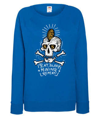 Grafika krypto górnika - Bluza z nadrukiem - Bitcoin - Kryptowaluty - Damska