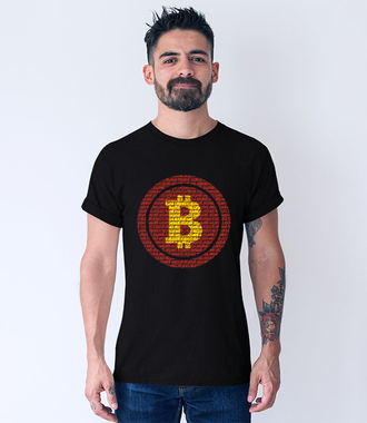 Jedynie słuszny mural - Koszulka z nadrukiem - Bitcoin - Kryptowaluty - Męska