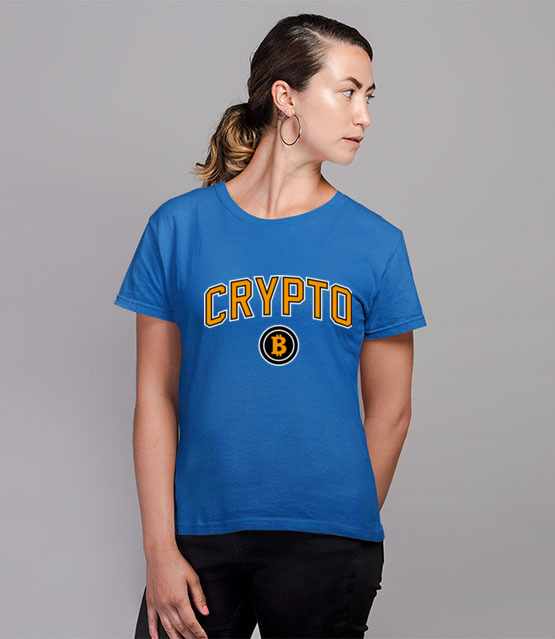 W amerykanskim stylu koszulka z nadrukiem bitcoin kryptowaluty kobieta jipi pl 1890 79