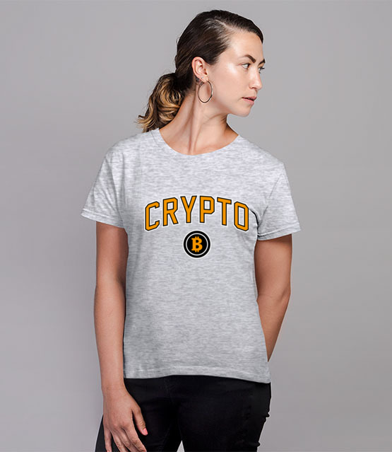 W amerykanskim stylu koszulka z nadrukiem bitcoin kryptowaluty kobieta jipi pl 1890 81