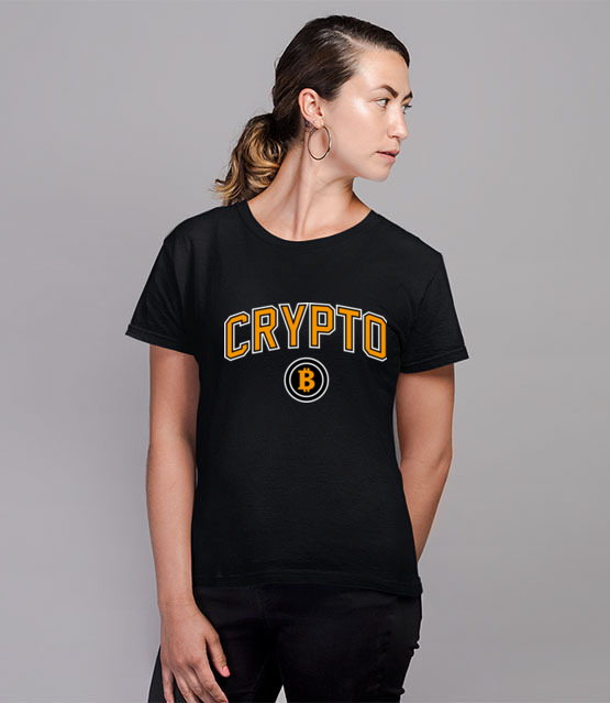 W amerykanskim stylu koszulka z nadrukiem bitcoin kryptowaluty kobieta jipi pl 1891 76
