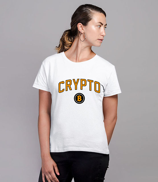 W amerykanskim stylu koszulka z nadrukiem kryptowaluty bitcoin kobieta jipi pl 1890 77