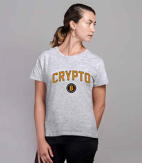 W amerykanskim stylu koszulka z nadrukiem kryptowaluty bitcoin kobieta jipi pl 1890 81