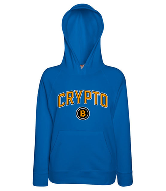 W amerykańskim stylu - Bluza z nadrukiem - Bitcoin - Kryptowaluty - Damska z kapturem