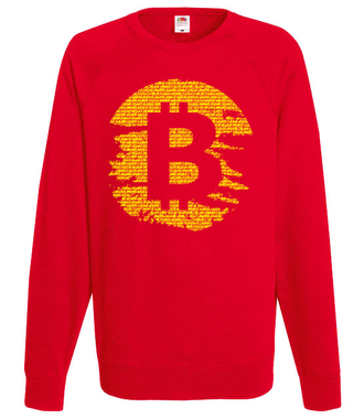 Podniszczone graffiti? - Bluza z nadrukiem - Kryptowaluty - bitcoin - Męska