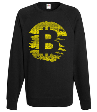 Podniszczone graffiti? - Bluza z nadrukiem - Kryptowaluty - bitcoin - Męska