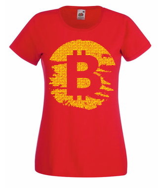 Podniszczone graffiti? - Koszulka z nadrukiem - Kryptowaluty - bitcoin - Damska