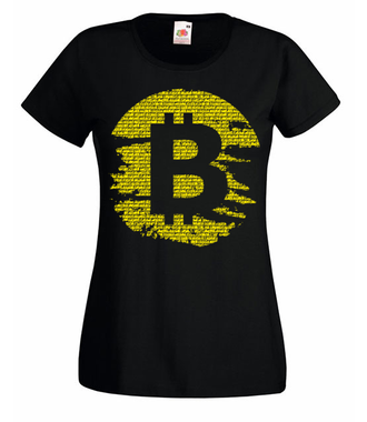 Podniszczone graffiti? - Koszulka z nadrukiem - Kryptowaluty - bitcoin - Damska