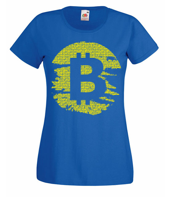 Podniszczone graffiti koszulka z nadrukiem kryptowaluty bitcoin kobieta jipi pl 1892 61
