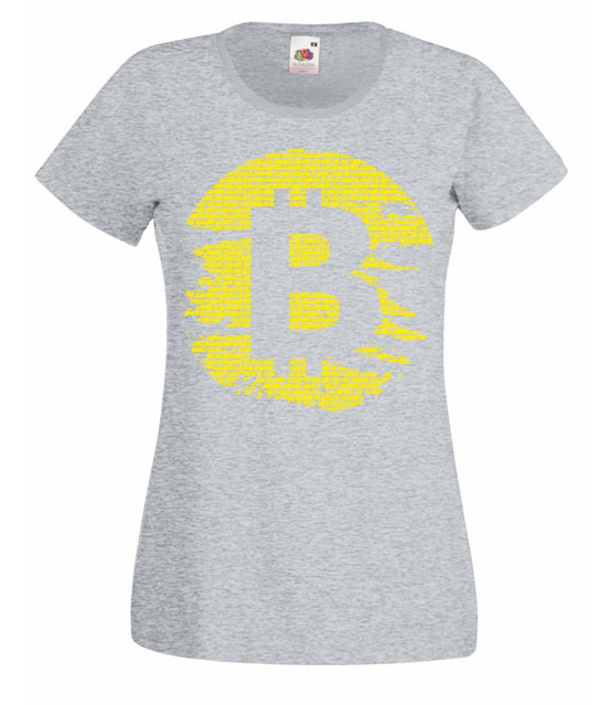 Podniszczone graffiti koszulka z nadrukiem kryptowaluty bitcoin kobieta jipi pl 1892 63