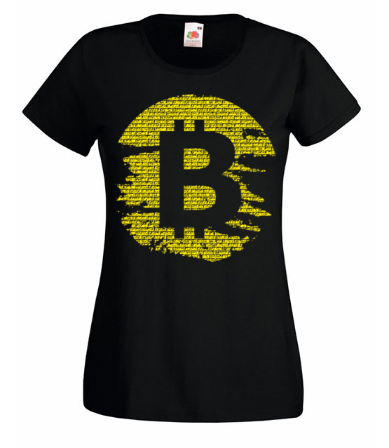 Podniszczone graffiti koszulka z nadrukiem kryptowaluty bitcoin kobieta jipi pl 1893 59