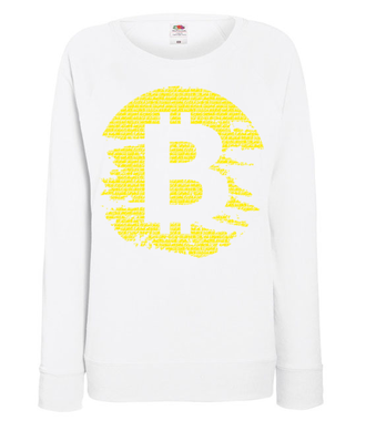 Podniszczone graffiti? - Bluza z nadrukiem - Kryptowaluty - bitcoin - Damska