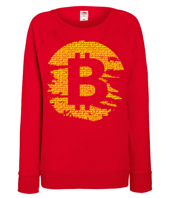 Podniszczone graffiti bluza z nadrukiem kryptowaluty bitcoin kobieta jipi pl 1892 116
