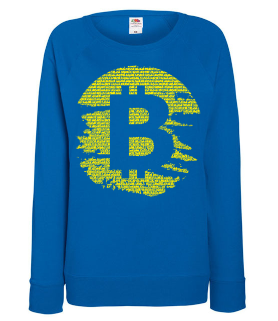 Podniszczone graffiti bluza z nadrukiem kryptowaluty bitcoin kobieta jipi pl 1892 117