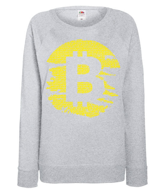 Podniszczone graffiti bluza z nadrukiem kryptowaluty bitcoin kobieta jipi pl 1892 118