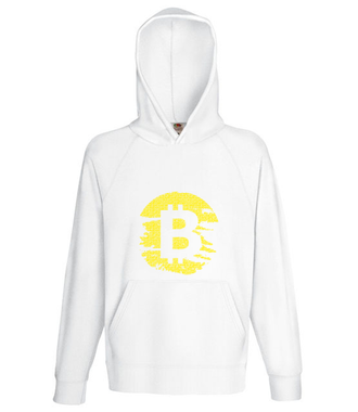Podniszczone graffiti? - Bluza z nadrukiem - Kryptowaluty - bitcoin - Męska z kapturem