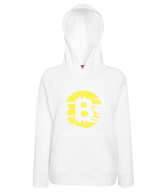 Podniszczone graffiti? - Bluza z nadrukiem - Kryptowaluty - bitcoin - Damska z kapturem
