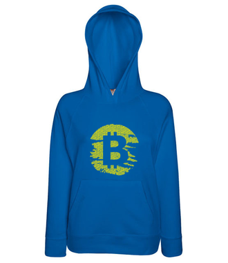 Podniszczone graffiti? - Bluza z nadrukiem - Kryptowaluty - bitcoin - Damska z kapturem