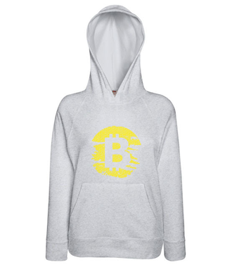 Podniszczone graffiti? - Bluza z nadrukiem - Kryptowaluty - bitcoin - Damska z kapturem