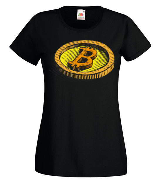 Wizja fizycznego bitcoina koszulka z nadrukiem kryptowaluty bitcoin kobieta jipi pl 1895 59