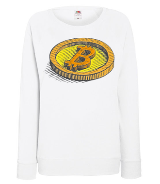 Wizja fizycznego bitcoina - Bluza z nadrukiem - Kryptowaluty - bitcoin - Damska