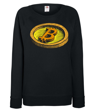 Wizja fizycznego bitcoina - Bluza z nadrukiem - Kryptowaluty - bitcoin - Damska