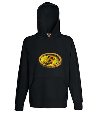 Wizja fizycznego bitcoina - Bluza z nadrukiem - Kryptowaluty - bitcoin - Męska z kapturem