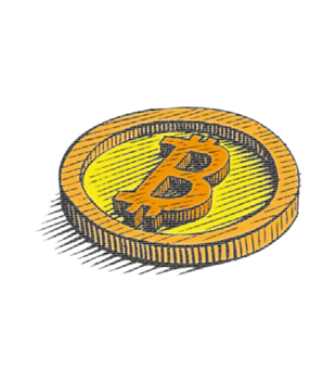 Wizja fizycznego bitcoina - Bluza z nadrukiem - Bitcoin - Kryptowaluty - Męska z kapturem
