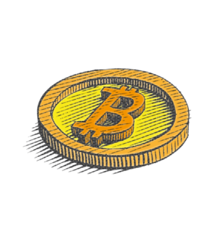 Wizja fizycznego bitcoina - Bluza z nadrukiem - Bitcoin - Kryptowaluty - Męska