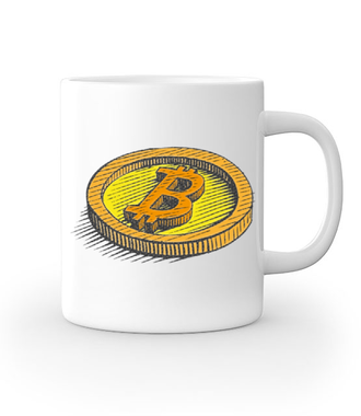 Wizja fizycznego bitcoina - Kubek z nadrukiem - Kryptowaluty - bitcoin - Gadżety