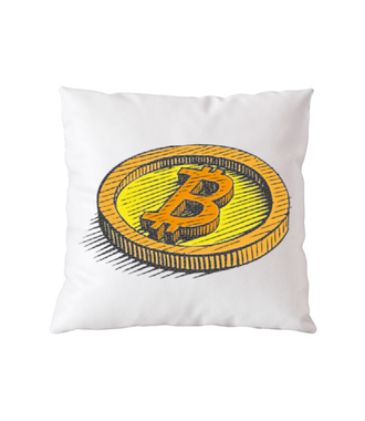 Wizja fizycznego bitcoina - Poduszka z nadrukiem - Kryptowaluty - bitcoin - Gadżety