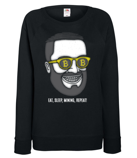 Zycie krypto maniaka bluza z nadrukiem kryptowaluty bitcoin kobieta jipi pl 1896 115