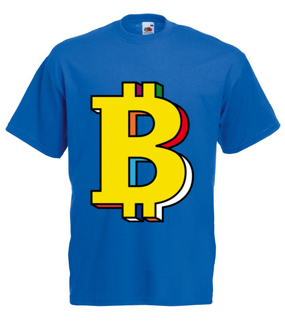 Bitcoin w kolorach teczy koszulka z nadrukiem kryptowaluty bitcoin mezczyzna jipi pl 1898 5