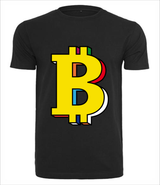 Bitcoin w kolorach teczy koszulka z nadrukiem kryptowaluty bitcoin mezczyzna jipi pl 1899 1