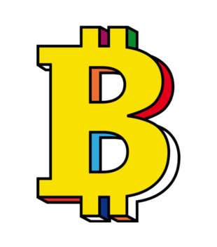 Bitcoin w kolorach tęczy - Bluza z nadrukiem - Bitcoin - Kryptowaluty - Damska z kapturem