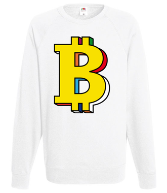 Bitcoin w kolorach tęczy - Bluza z nadrukiem - Kryptowaluty - bitcoin - Męska