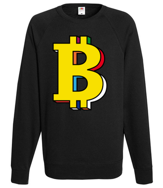 Bitcoin w kolorach tęczy - Bluza z nadrukiem - Kryptowaluty - bitcoin - Męska