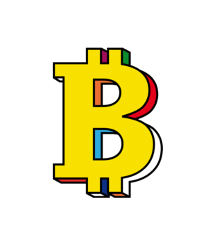 Bitcoin w kolorach tęczy - Bluza z nadrukiem - Bitcoin - Kryptowaluty - Męska z kapturem
