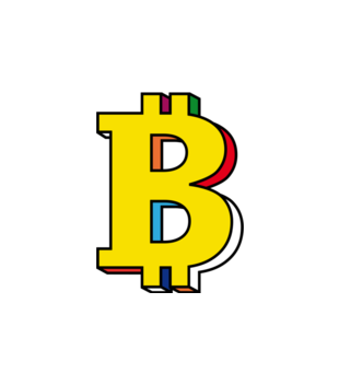 Bitcoin w kolorach tęczy - Bluza z nadrukiem - Bitcoin - Kryptowaluty - Męska z kapturem