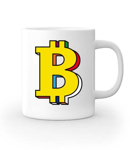 Bitcoin w kolorach teczy kubek z nadrukiem kryptowaluty bitcoin gadzety jipi pl 1898 159