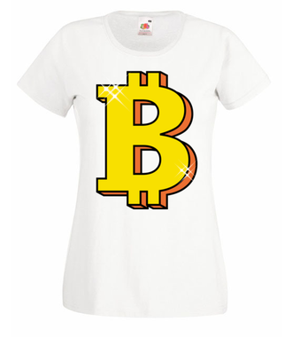 Jego wysokość bitcoin! - Koszulka z nadrukiem - Kryptowaluty - bitcoin - Damska